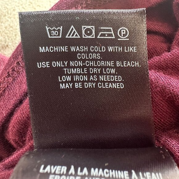 Anthropologie Maeve Womens Small Dress Midi Galena Wine V-Neck Boho Party - Picture 7 of 8